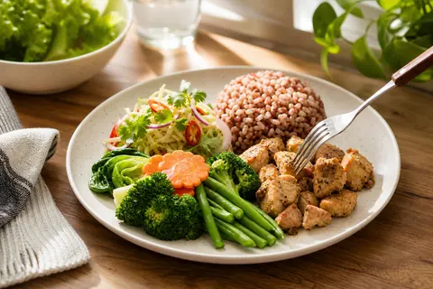 กินอะไรก่อนดี? Meal sequencing ช่วยคุมน้ำตาลหลังมื้อได้ไหม? — แยกให้ชัด — เริ่มจากผักและโปรตีนอย่างเข้าใจหลักฐาน