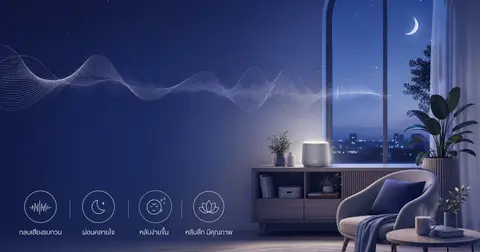 เสียงสีขาวช่วยหลับได้จริงไหม? — ข้อดี ข้อจำกัด และวิธีใช้ให้พอดี